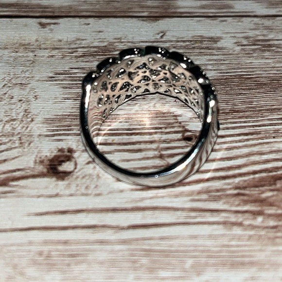 Teal & Blue Silver Toned Ring - Picture 4 of 4